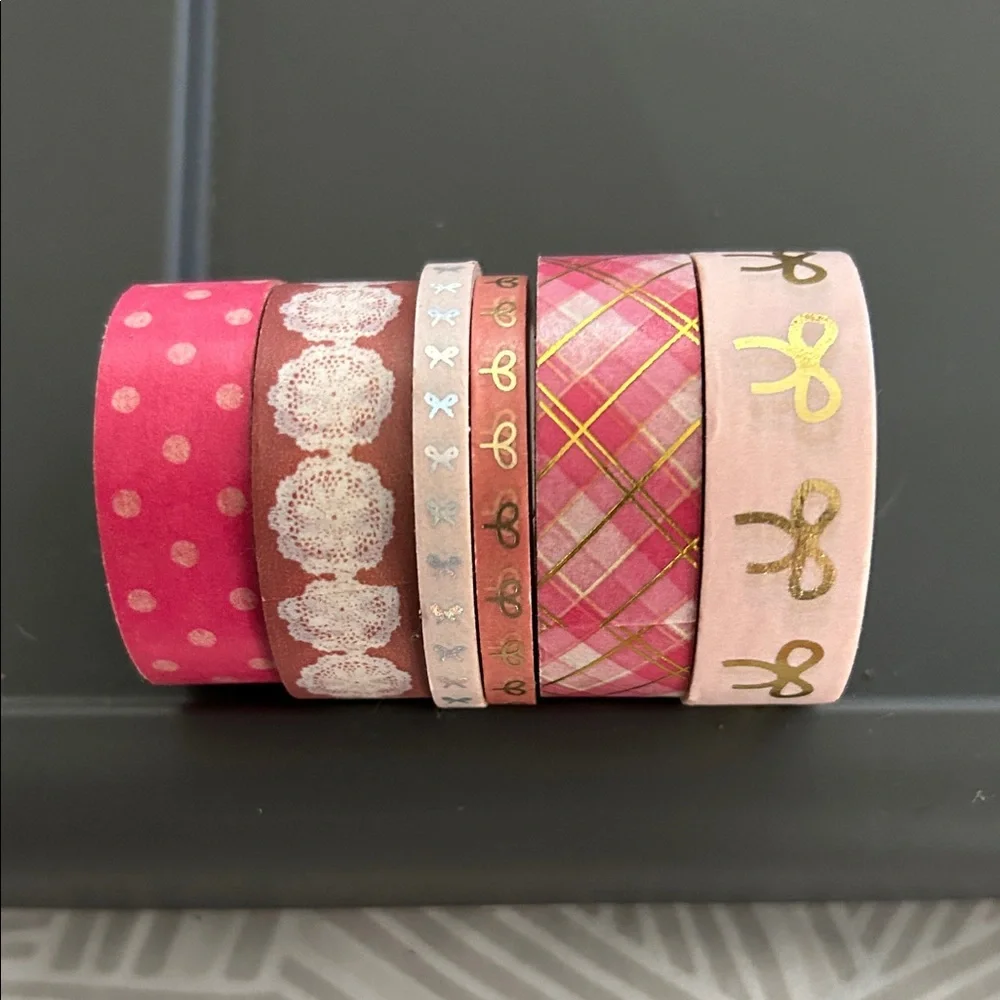 Pink and Brown Decorative Washi Tape Set